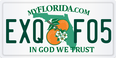 FL license plate EXQF05