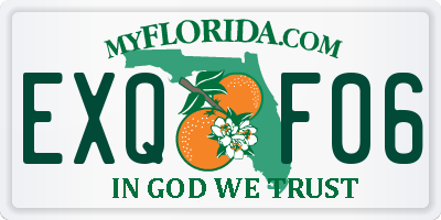 FL license plate EXQF06