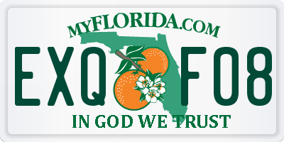FL license plate EXQF08