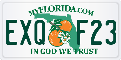 FL license plate EXQF23