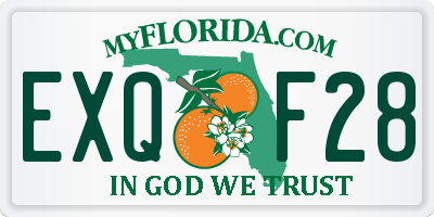FL license plate EXQF28