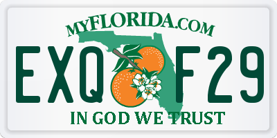 FL license plate EXQF29