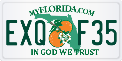 FL license plate EXQF35