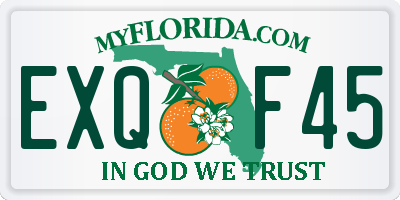 FL license plate EXQF45