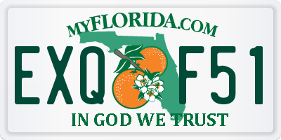 FL license plate EXQF51
