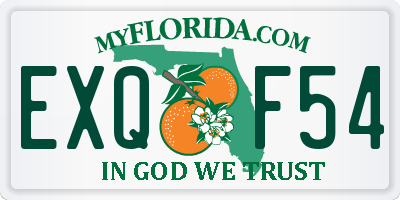 FL license plate EXQF54
