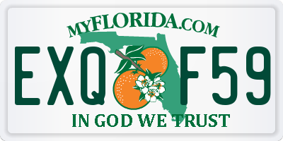 FL license plate EXQF59