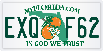 FL license plate EXQF62