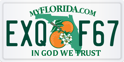 FL license plate EXQF67