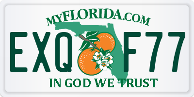 FL license plate EXQF77