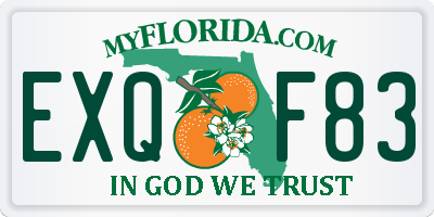 FL license plate EXQF83