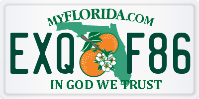 FL license plate EXQF86