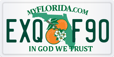 FL license plate EXQF90