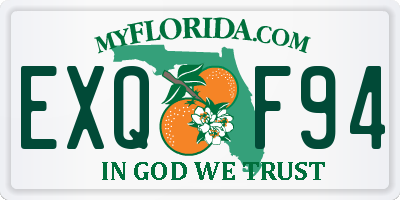 FL license plate EXQF94