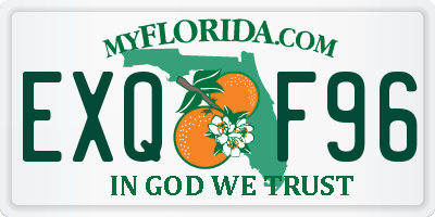 FL license plate EXQF96