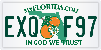 FL license plate EXQF97