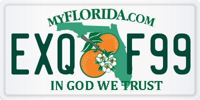 FL license plate EXQF99