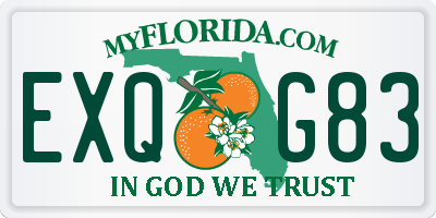 FL license plate EXQG83