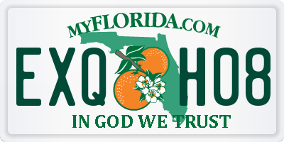 FL license plate EXQH08