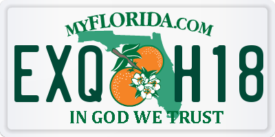 FL license plate EXQH18