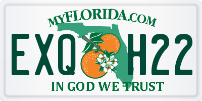 FL license plate EXQH22