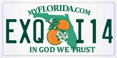 FL license plate EXQI14