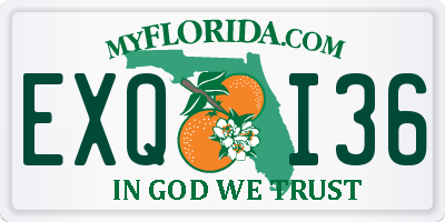 FL license plate EXQI36