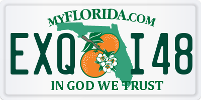 FL license plate EXQI48