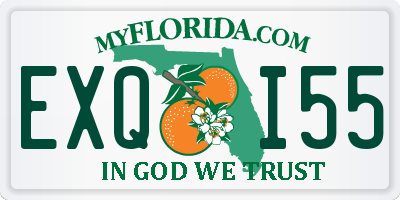 FL license plate EXQI55