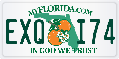 FL license plate EXQI74