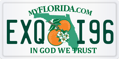 FL license plate EXQI96