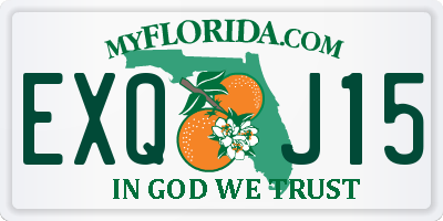FL license plate EXQJ15