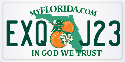 FL license plate EXQJ23