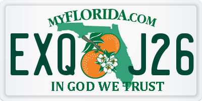 FL license plate EXQJ26
