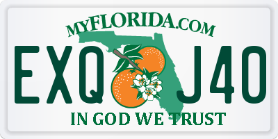 FL license plate EXQJ40