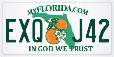 FL license plate EXQJ42