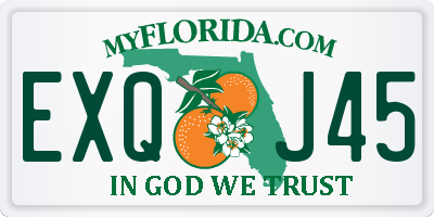 FL license plate EXQJ45