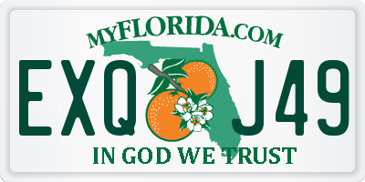 FL license plate EXQJ49