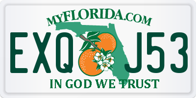 FL license plate EXQJ53