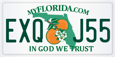 FL license plate EXQJ55