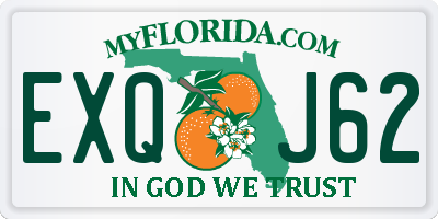 FL license plate EXQJ62
