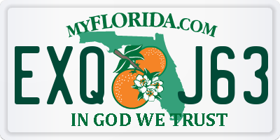 FL license plate EXQJ63