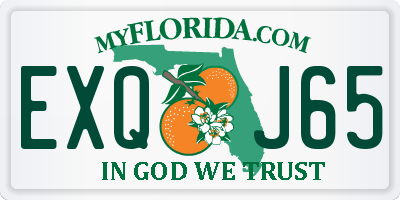 FL license plate EXQJ65