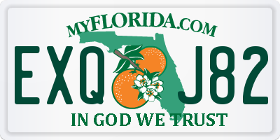 FL license plate EXQJ82