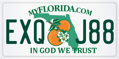 FL license plate EXQJ88