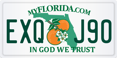 FL license plate EXQJ90