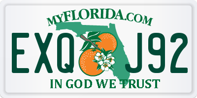 FL license plate EXQJ92