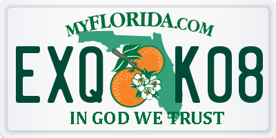 FL license plate EXQK08