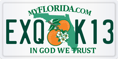 FL license plate EXQK13