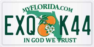 FL license plate EXQK44